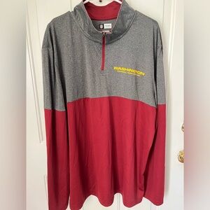 Washington Football Team Gray and Red Quarter-Zip Pullover